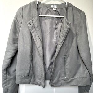 Worthington Structured Suede-like Moto Blazer